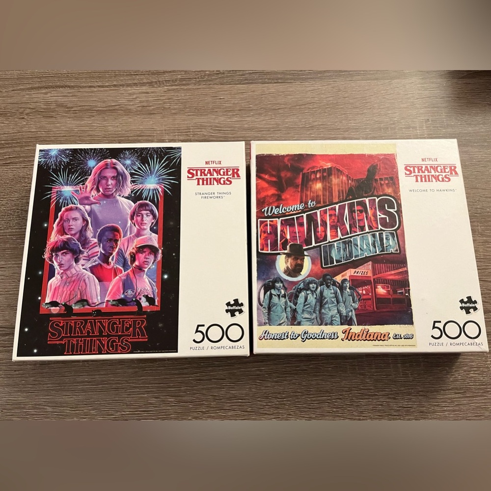 Bundle of 2 Stranger Things Puzzles - 500 Pieces Each